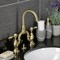 Kingston Brass Bridge Bathroom Faucet with Brass Pop-Up, Brushed Brass KS7997TAL - alternate 4